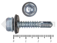Саморез кровельный цинк, с шайбой EPDM, 6,3х 32 К КРЕП-КОМП (20шт)