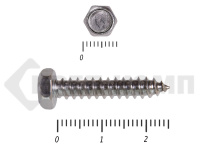 Саморез с шестигранной головой Нержавейка DIN7976 А2 4,8х25 (500шт)