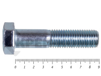 Болты DIN 931, с неполной резьбой, цинк, 20х 90 мм, пр.8.8 (25 кг/89)