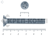 Винт потайной,цинк DIN965 6х 55 (2000шт)