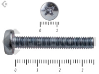 Винт полуцилиндрическая головка,цинк DIN7985 6х 35 (2600шт)