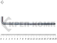 Шуруп с костылём L-образный 10х200 (2шт)