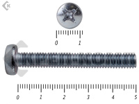 Винт полуцилиндрическая головка,цинк DIN7985 6х 50 (2000шт)