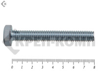 Болт полная резьба, цинк DIN933 8х 80 пр.5,8 Фасовка (2кг/66)