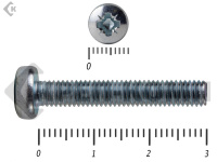 Винт полуцилиндрическая головка,цинк DIN7985 5х 30 Фасовка (450шт)