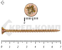 Саморез желтый цинк POZY 4х70 Фасовка (250шт)