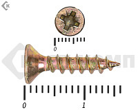 Саморез желтый цинк POZY 3,5х16 (300шт)