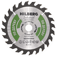 Диск 160*20*24Т, пильный по дереву Hilberg Industrial (1 шт)