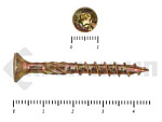 Саморезы Конструкционные, потай Torx, желтый цинк   5.0х 45 мм КРЕП-КОМП (200 шт) – фото